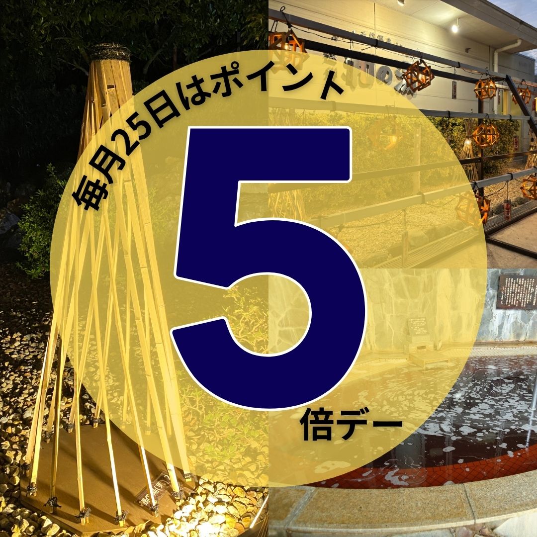 ＼本日25日は【ポイント5倍デー】！／イメージ