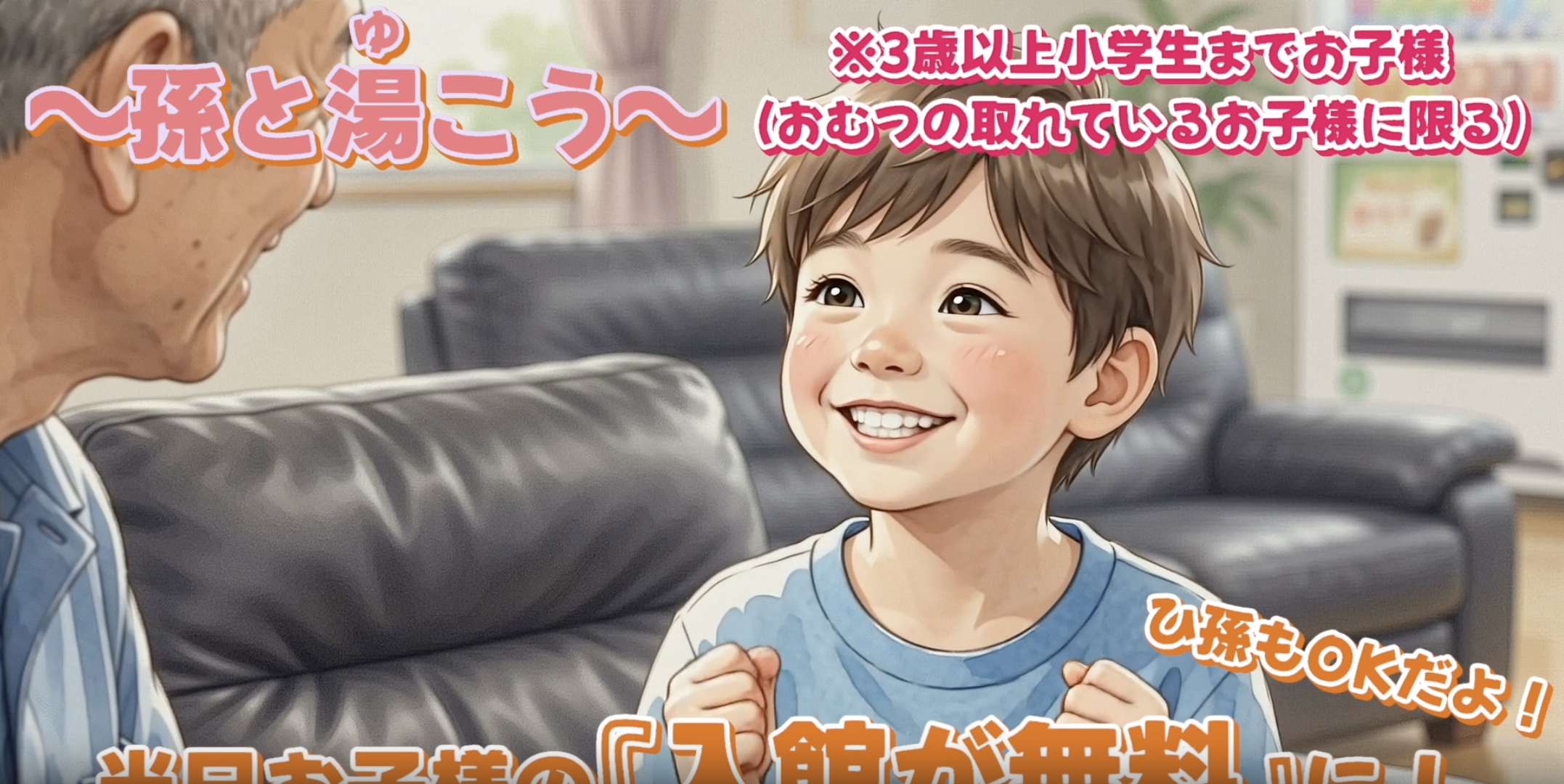 【敬老の日はお孫さんと一緒に和の湯へ！】イメージ